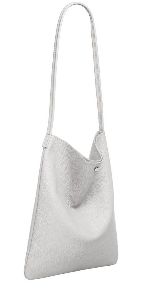 Caspar Schultertasche Mittelgroßer Leder Shopper Damen Tasche - CLASSIC LINE - Modell No.822, Casual, leicht & unempfindlich - 100% Echtleder - Handmade in Italy von Caspar