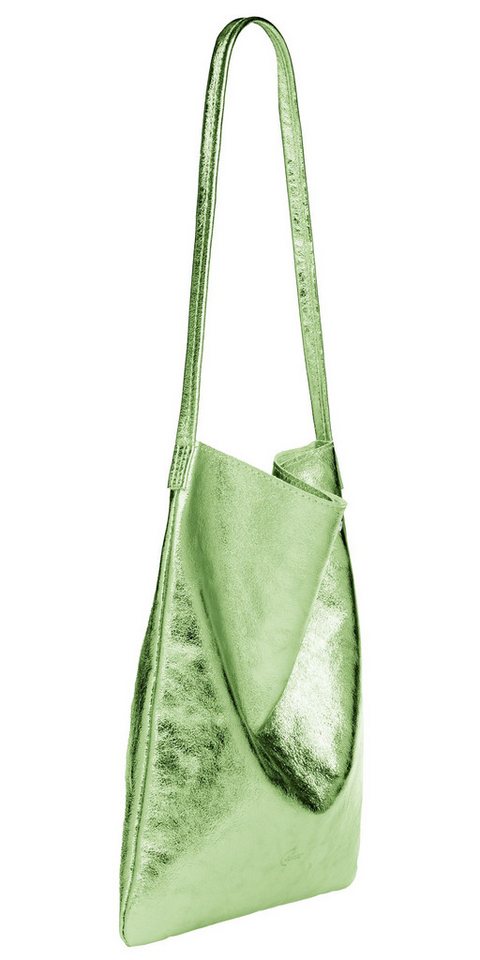 Caspar Schultertasche Mittelgroßer Leder Shopper Damen Tasche - CLASSIC LINE - Modell No.822, Casual, leicht & unempfindlich - 100% Echtleder - Handmade in Italy von Caspar