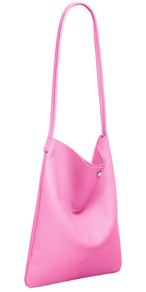 Caspar Schultertasche Mittelgroßer Leder Shopper Damen Tasche - CLASSIC LINE - Modell No.822, Casual, leicht & unempfindlich - 100% Echtleder - Handmade in Italy von Caspar