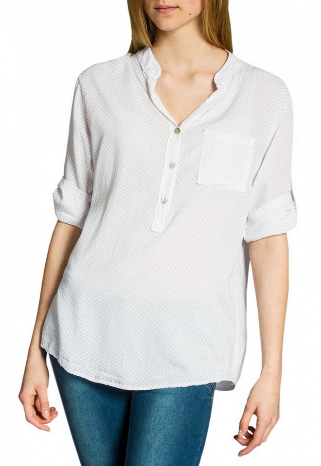 Caspar Shirtbluse BLU013 Damen Bluse gepunktet elegante 3/4 Arm Bluse Pünktchenbluse von Caspar