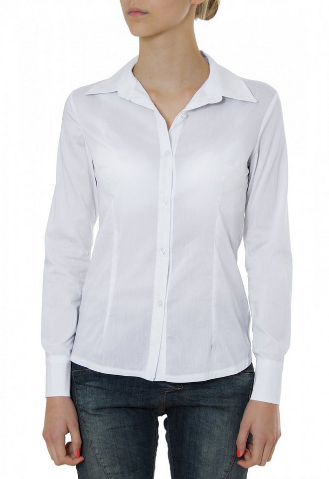 Caspar Shirtbluse CASPAR BLU010 Damen schlichte elegante Bluse / Hemdbluse von Caspar