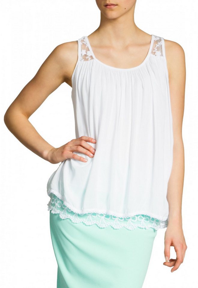 Caspar Shirtbluse SRT021 Damen Top von Caspar