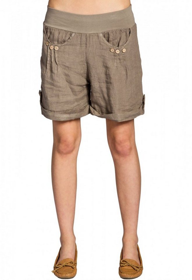 Caspar Shorts BST002 Damen Leinen Shorts von Caspar