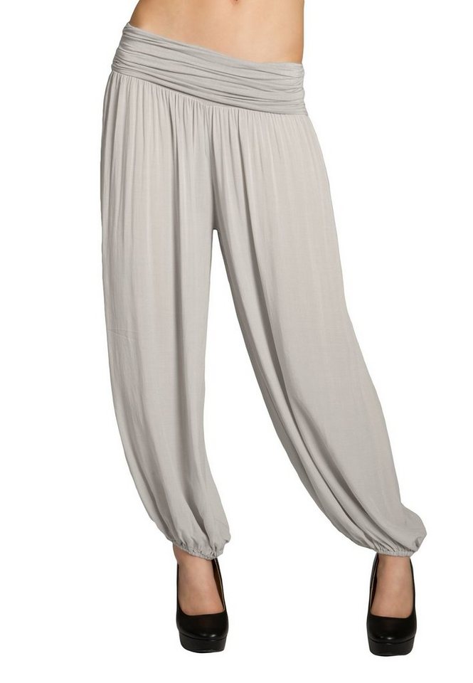 Caspar Stoffhose KHS035 leichte Damen Sommer Haremshose mit hohem Stretch Bund - Made in Italy von Caspar