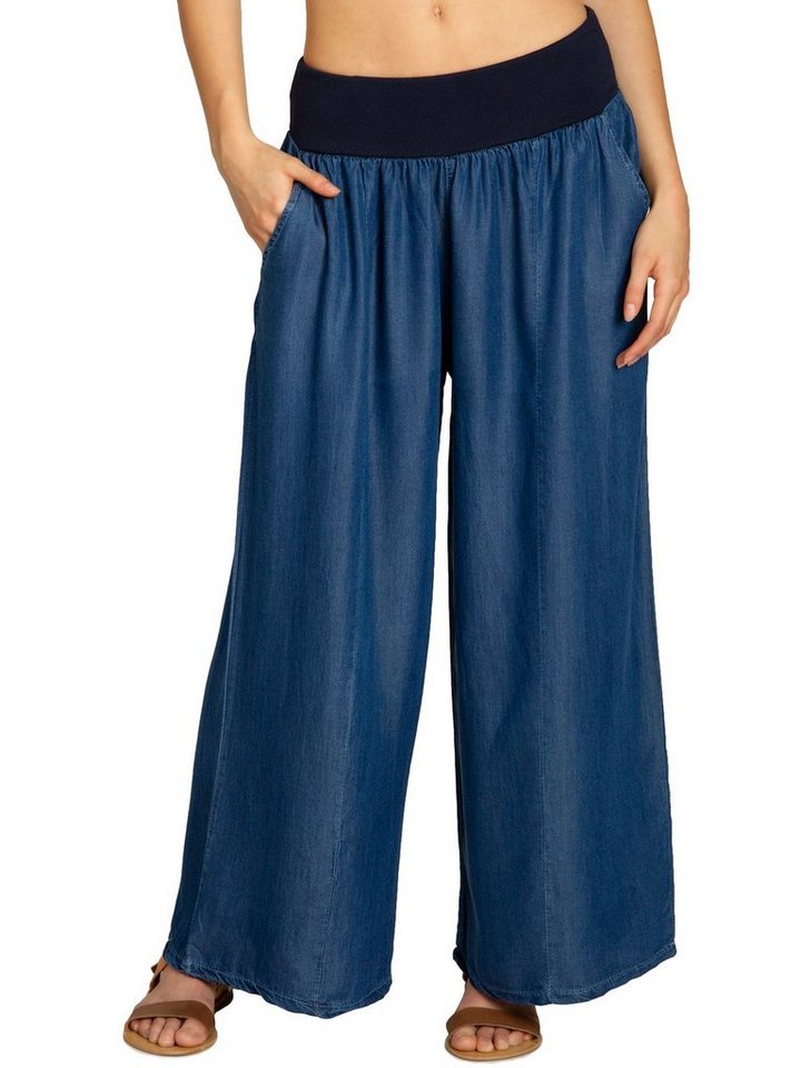 Caspar Stoffhose KHS046 lässig leichte Damen Sommer Culotte Hose mit Jeansoptik Caspar Stoffhose KHS046 lässig leichte Damen Sommer Culotte Hose mit Jeansoptik von Caspar