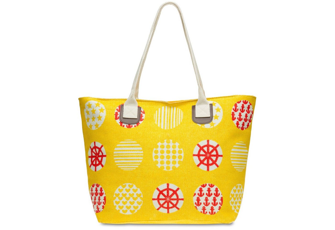 Caspar Strandtasche TS1021 große XL Damen Strandtasche Shopper mit trendy Print von Caspar