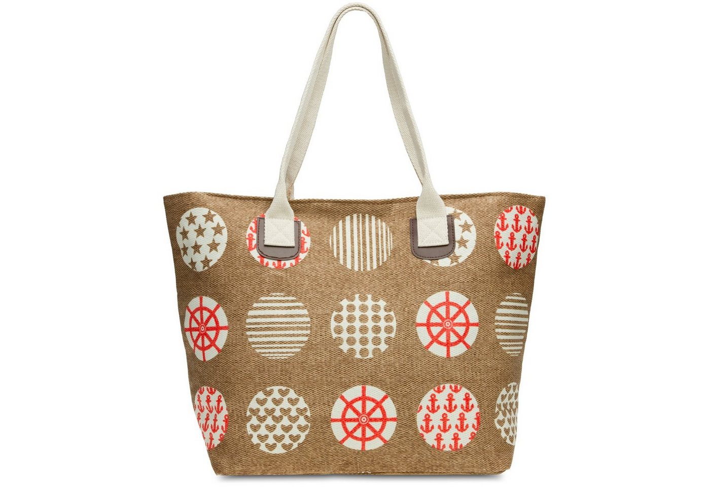 Caspar Strandtasche TS1021 große XL Damen Strandtasche Shopper mit trendy Print von Caspar