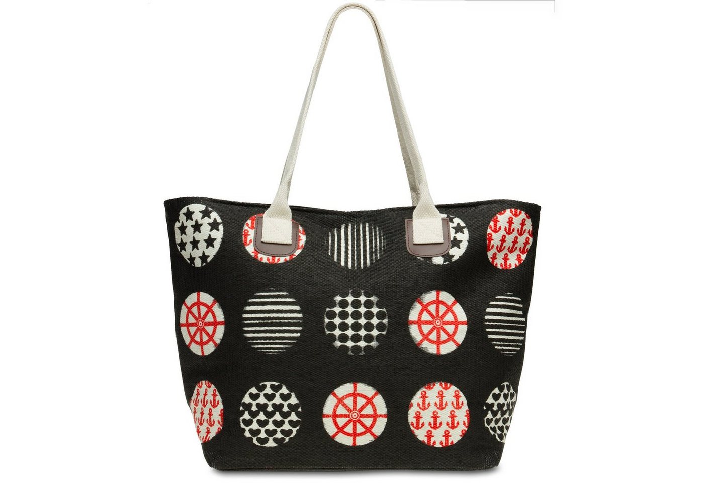 Caspar Strandtasche TS1021 große XL Damen Strandtasche Shopper mit trendy Print von Caspar