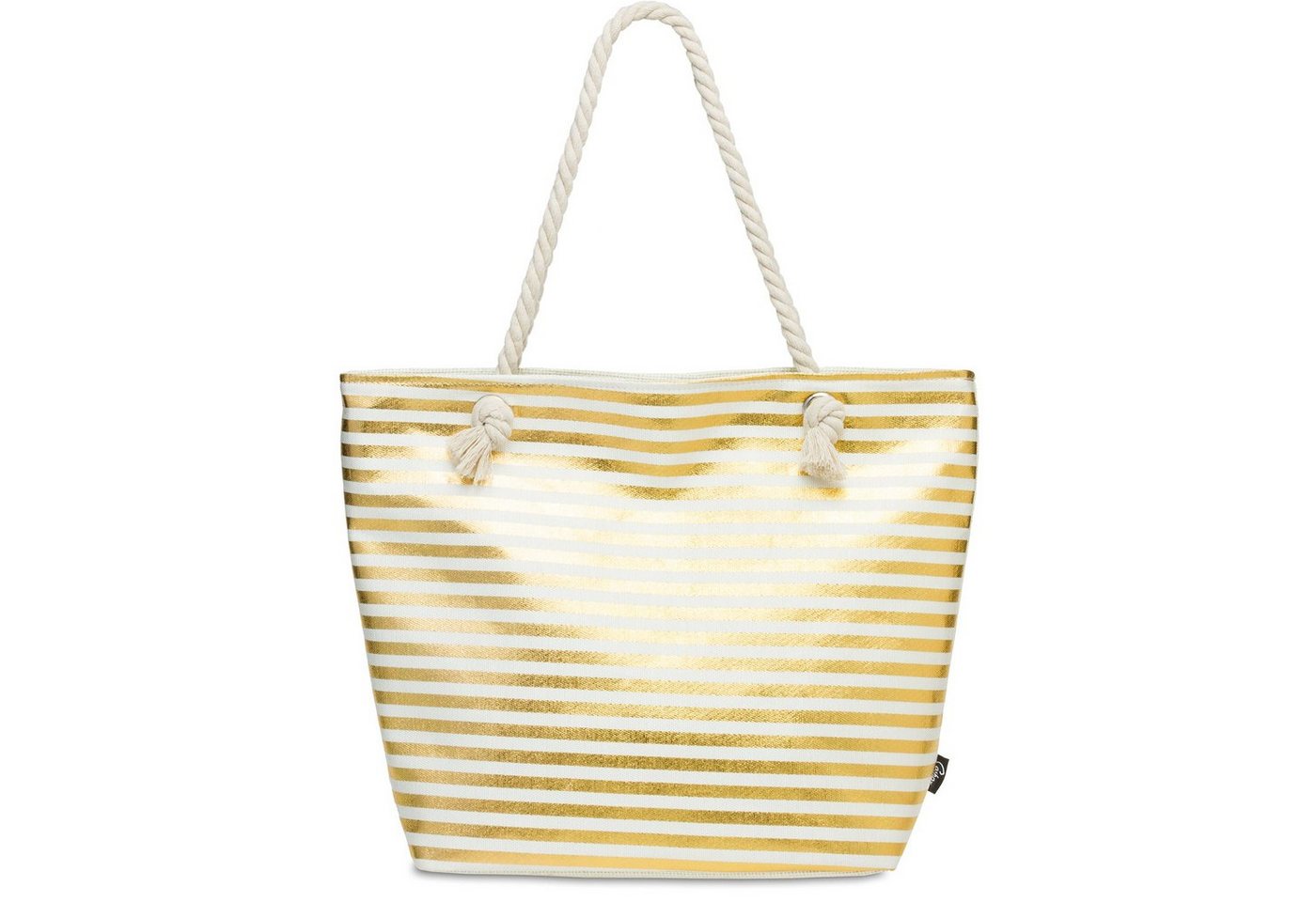 Caspar Strandtasche TS1058 XXL Damen / Familien Strandtasche / City Shopper mit metallischen Streifen Caspar Strandtasche TS1058 XXL Damen / Familien Strandtasche / City Shopper mit metallischen Streifen von Caspar