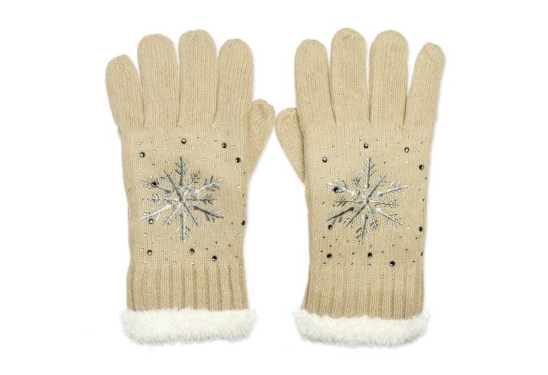 Caspar Strickhandschuhe GLV009 warm gefütterte Damen Strick Handschuhe von Caspar