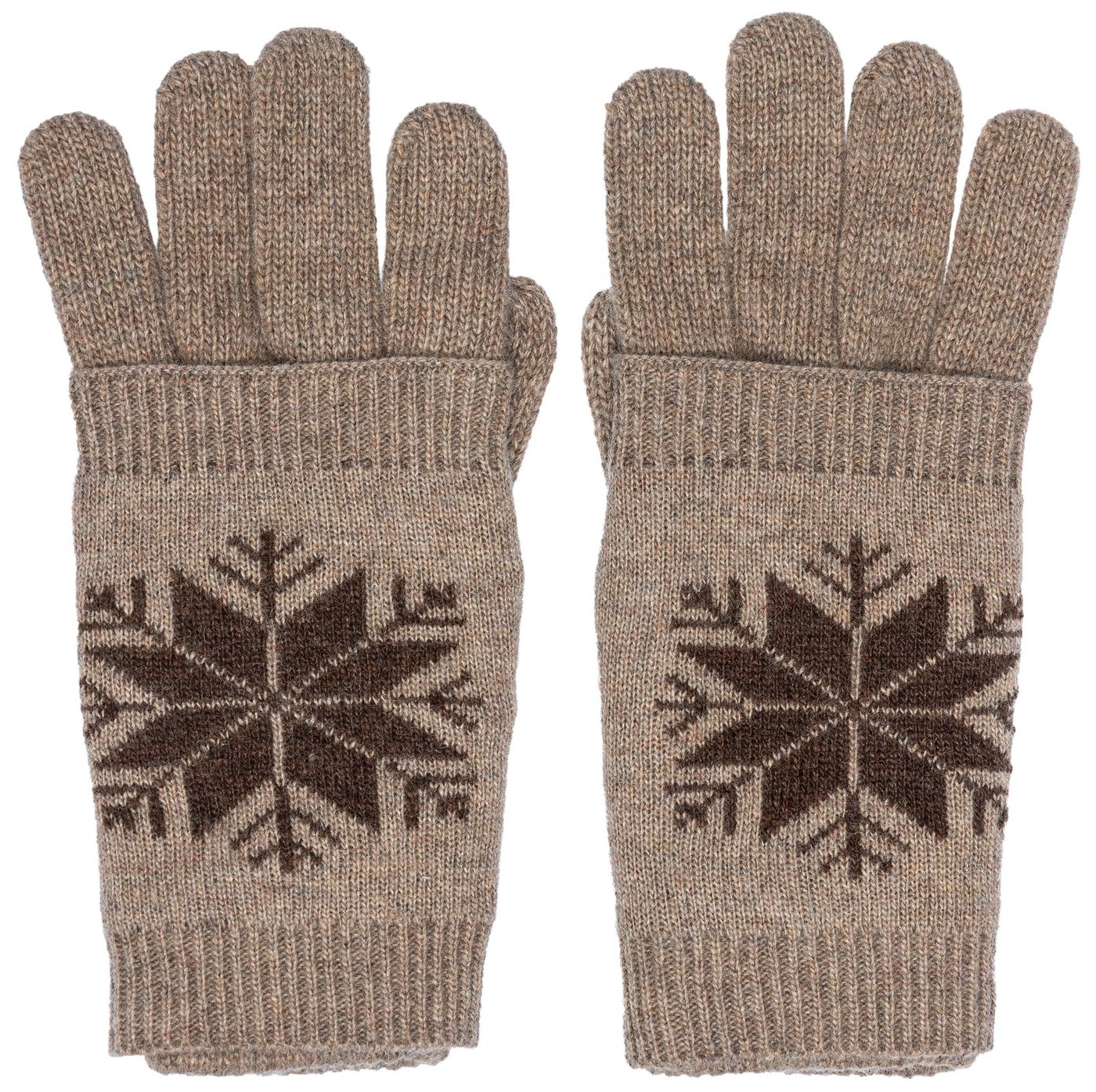 Caspar Strickhandschuhe GLV018 warme Damen Strick Handschuhe mit Eiskristall Dekor von Caspar