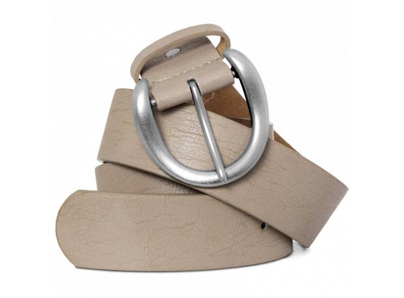 Caspar Synthetikgürtel Caspar GU274 breiter Damen Vintage Gürtel mit gebürsteter Metallschnalle von Caspar