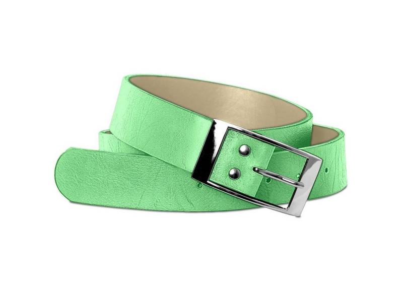 Caspar Synthetikgürtel GU261 eleganter Damen Gürtel mit schlichter Metallschnalle von Caspar