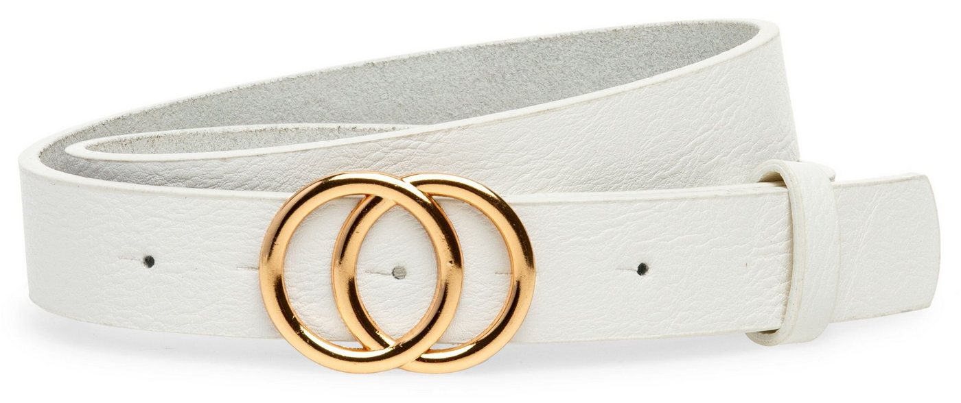 Caspar Synthetikgürtel GU322 eleganter Damen Hüftgürtel mit Doppel Ringschnalle Caspar Synthetikgürtel GU322 eleganter Damen Hüftgürtel mit Doppel Ringschnalle von Caspar