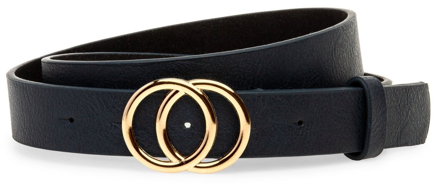 Caspar Synthetikgürtel GU322 eleganter Damen Hüftgürtel mit Doppel Ringschnalle Caspar Synthetikgürtel GU322 eleganter Damen Hüftgürtel mit Doppel Ringschnalle von Caspar