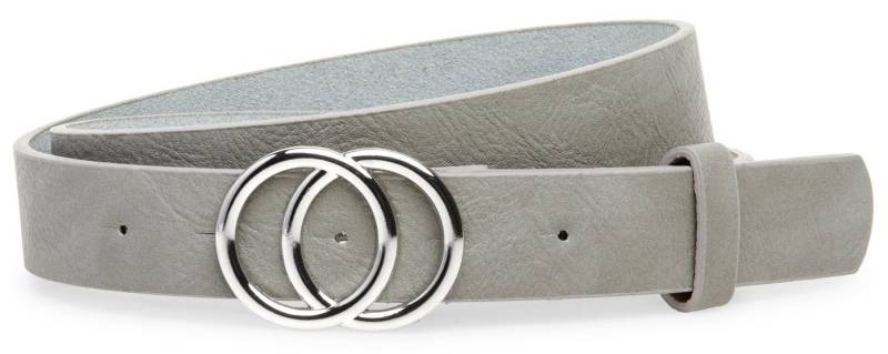 Caspar Synthetikgürtel GU322 eleganter Damen Hüftgürtel mit Doppel Ringschnalle von Caspar