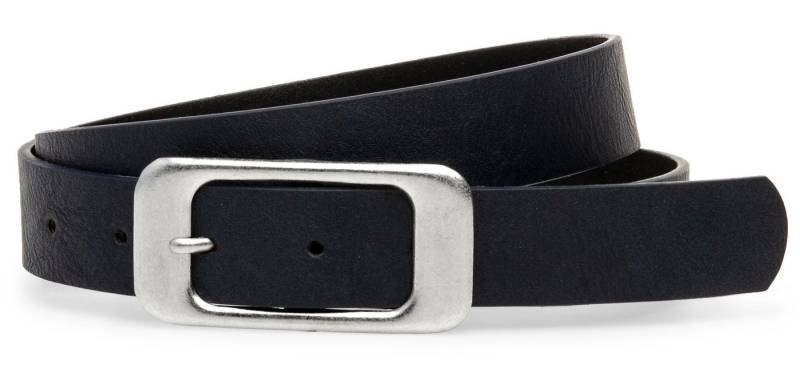 Caspar Synthetikgürtel GU324 eleganter schmaler Damen Gürtel mit Silberschnalle von Caspar