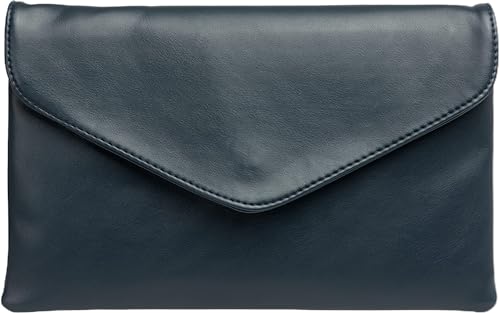 Caspar TA310 Damen Clutch, Farbe:dunkelblau, Accessoires:One Size von Caspar