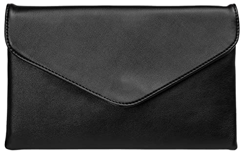 Caspar TA310 Damen Clutch, Farbe:schwarz, Accessoires:One Size von Caspar