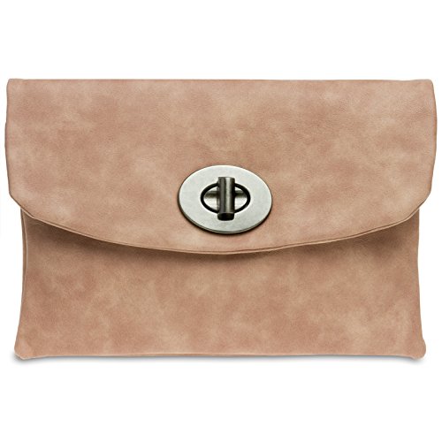 Caspar TA339 Damen Clutch, Farbe:altrosa von Caspar