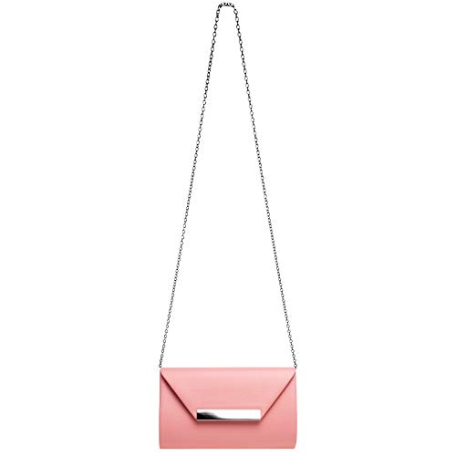 Caspar TA419 Damen XL Clutch Tasche Abendtasche, Farbe:pink, Größe:One Size von Caspar