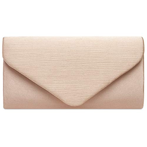 Caspar TA500 elegante Damen Satin Clutch Tasche Abendtasche, Farbe:rosa, Größe:Einheitsgröße Caspar TA500 elegante Damen Satin Clutch Tasche Abendtasche, Farbe:rosa, Größe:Einheitsgröße von Caspar