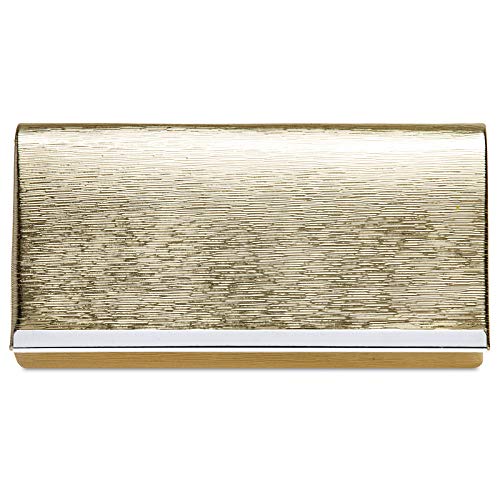 Caspar TA505 elegante Damen Glanz Clutch Abendtasche, Farbe:champagner, Größe:Einheitlich von Caspar