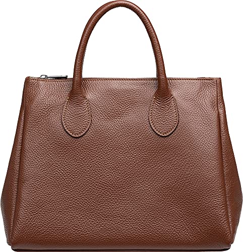 Caspar TL812 klassisch elegante Damen Leder Handtasche, Farbe:marone, Größe:One Size von Caspar