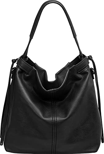 Caspar TS1072 große Damen XL Schultertasche, Farbe:schwarz, Accessoires One Size:One Size von Caspar