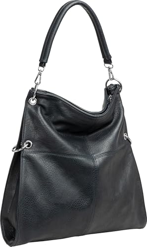 Caspar TS561 Damen Multifunktions Schultertasche, Farbe:dunkelblau von Caspar