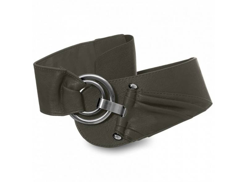 Caspar Taillengürtel GU246 elastischer breiter Damen Stretch Taillengürtel mit Gummizug von Caspar