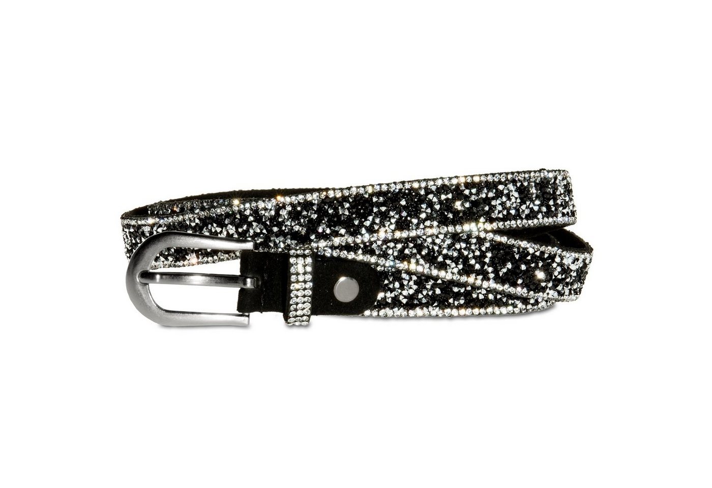 Caspar Taillengürtel GU299 schmaler eleganter Glitzer Strass Gürtel von Caspar