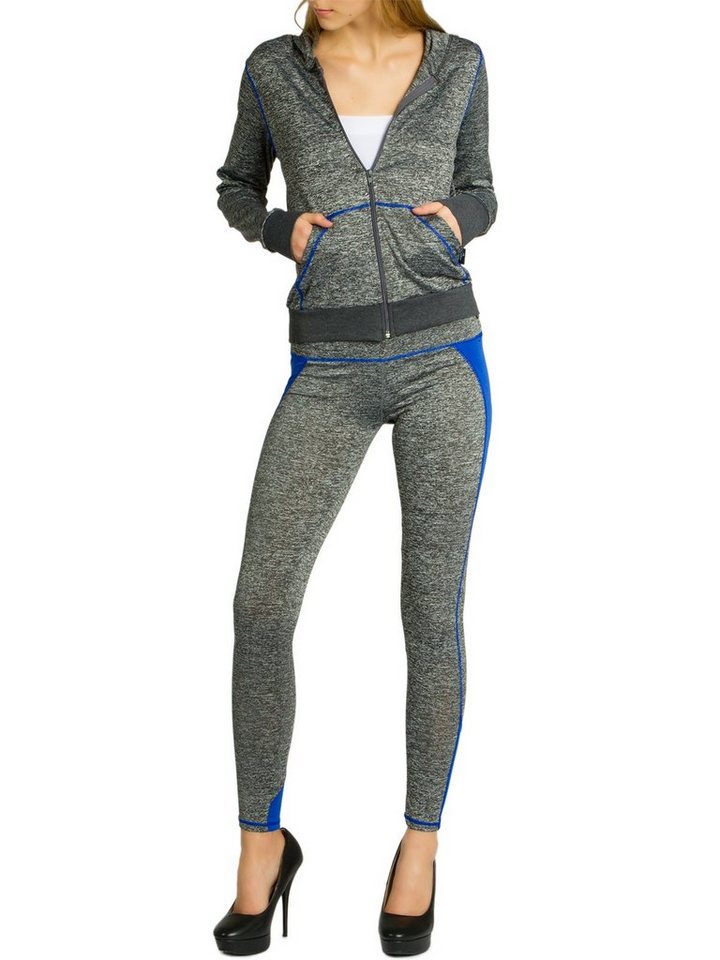 Caspar Trainingsanzug JG001 stylischer Damen Jogginganzug mit Kapuze von Caspar