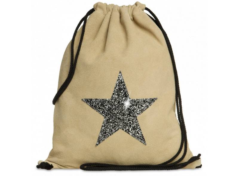 Caspar Turnbeutel TL712 Unisex Wildleder Turnbeutel mit Glitzer-Stern von Caspar