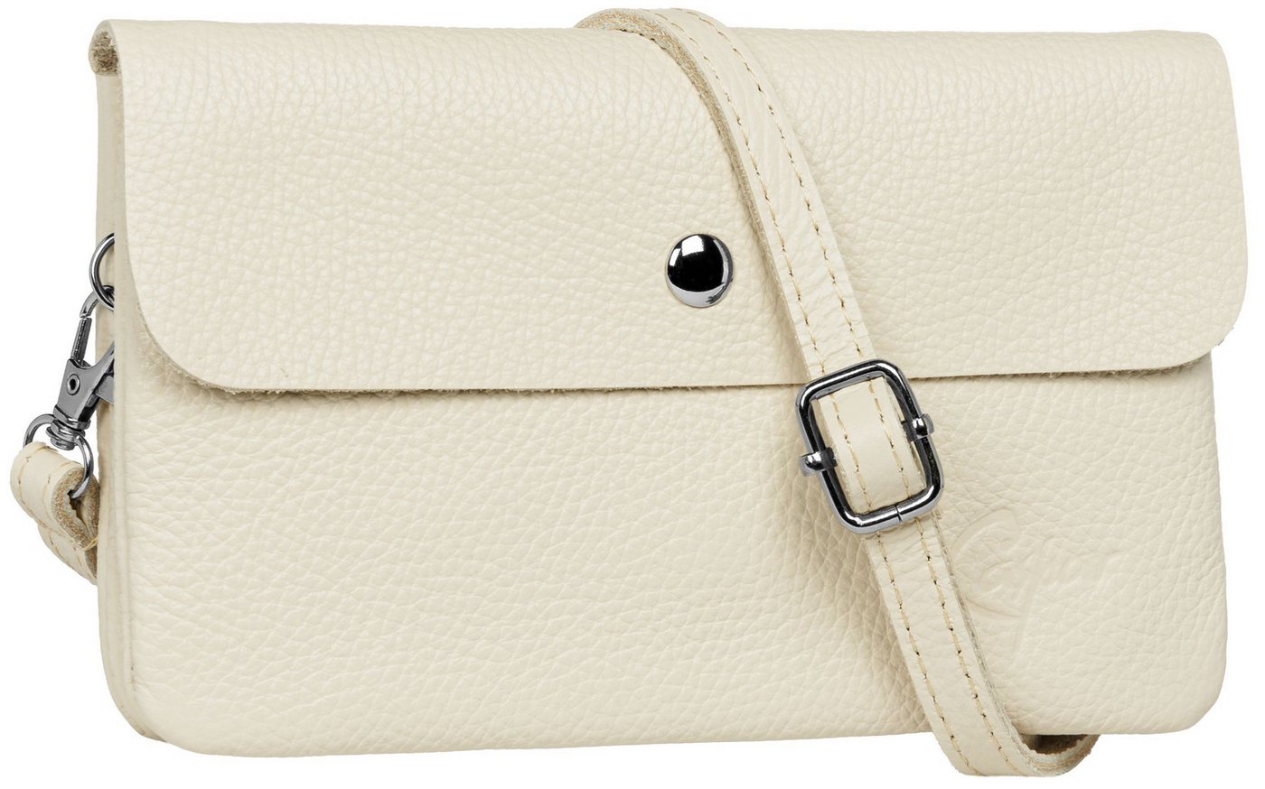 Caspar Umhängetasche Mini Leder Clutch Damen Handtasche - CLASSIC LINE - Modell No.827, leicht, elegant & unempfindlich - 100% Echtleder - Handmade in Italy von Caspar