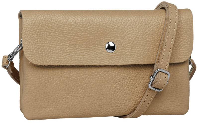 Caspar Umhängetasche Mini Leder Clutch Damen Handtasche - CLASSIC LINE - Modell No.827, leicht, elegant & unempfindlich - 100% Echtleder - Handmade in Italy von Caspar