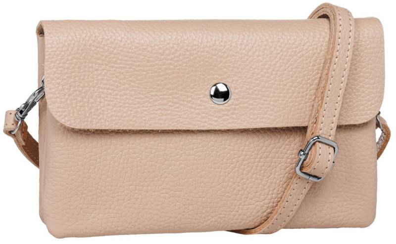 Caspar Umhängetasche Mini Leder Clutch Damen Handtasche - CLASSIC LINE - Modell No.827, leicht, elegant & unempfindlich - 100% Echtleder - Handmade in Italy von Caspar
