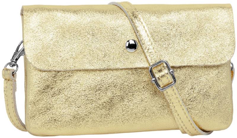 Caspar Umhängetasche Mini Leder Clutch Damen Handtasche - CLASSIC LINE - Modell No.827, leicht, elegant & unempfindlich - 100% Echtleder - Handmade in Italy von Caspar