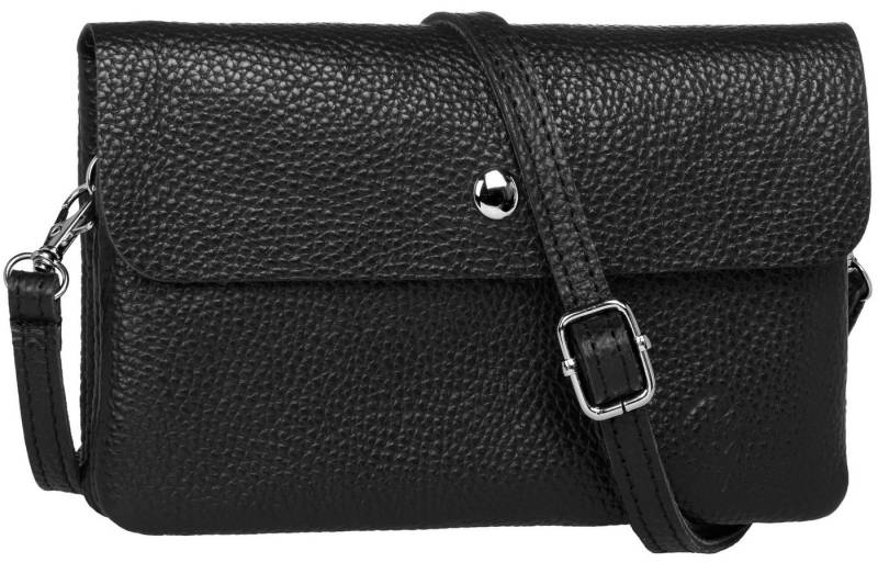 Caspar Umhängetasche Mini Leder Clutch Damen Handtasche - CLASSIC LINE - Modell No.827, leicht, elegant & unempfindlich - 100% Echtleder - Handmade in Italy von Caspar