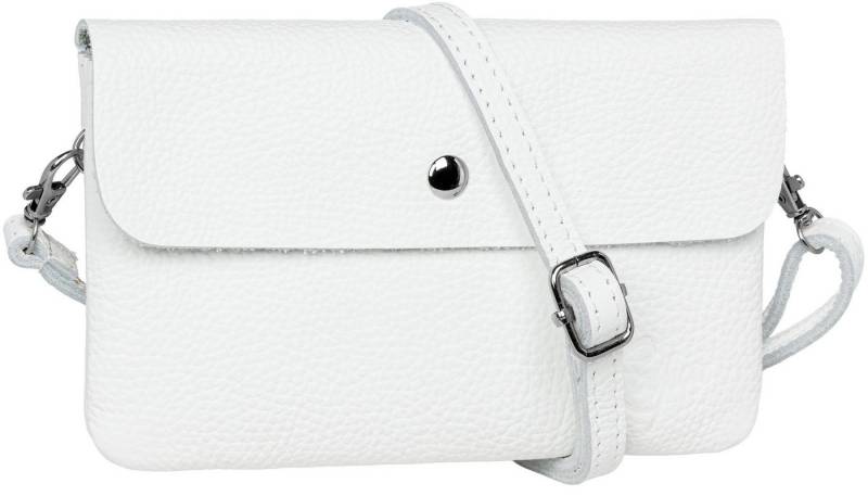 Caspar Umhängetasche Mini Leder Clutch Damen Handtasche - CLASSIC LINE - Modell No.827, leicht, elegant & unempfindlich - 100% Echtleder - Handmade in Italy von Caspar