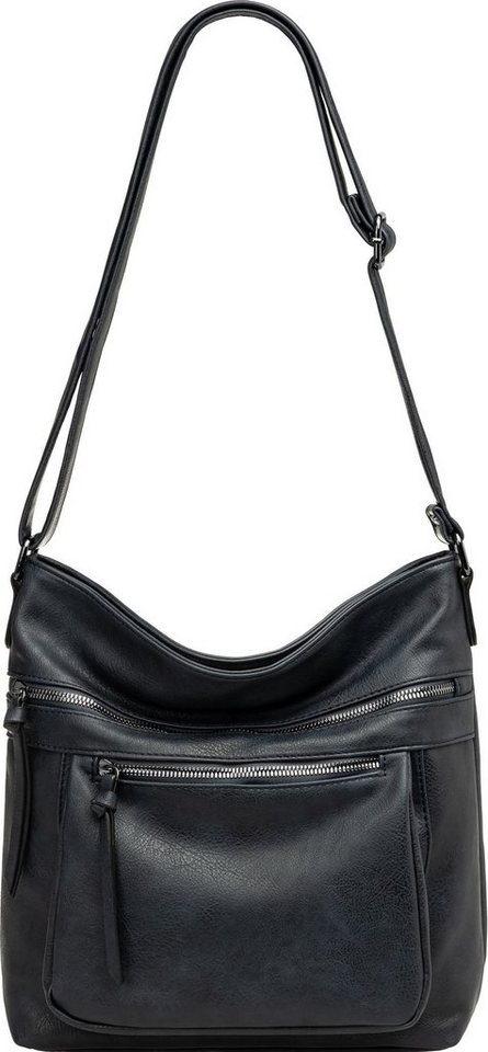 Caspar Umhängetasche TS1070 sportlich elegante mittelgroße Damen Crossbody Bag Umhängetasche von Caspar