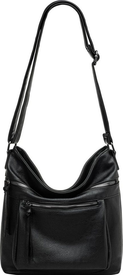 Caspar Umhängetasche TS1070 sportlich elegante mittelgroße Damen Crossbody Bag Umhängetasche von Caspar