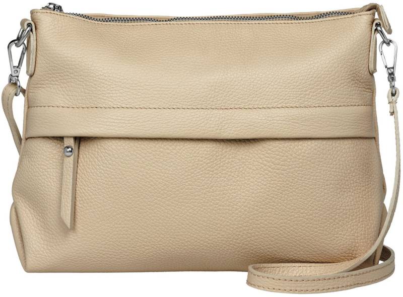 Caspar Umhängetasche lässige Damen Leder Crossbody Bag Tasche -CLASSIC LINE- Modell No.833, leicht, elegant & unempfindlich - 100% Echtleder - Handmade in Italy von Caspar