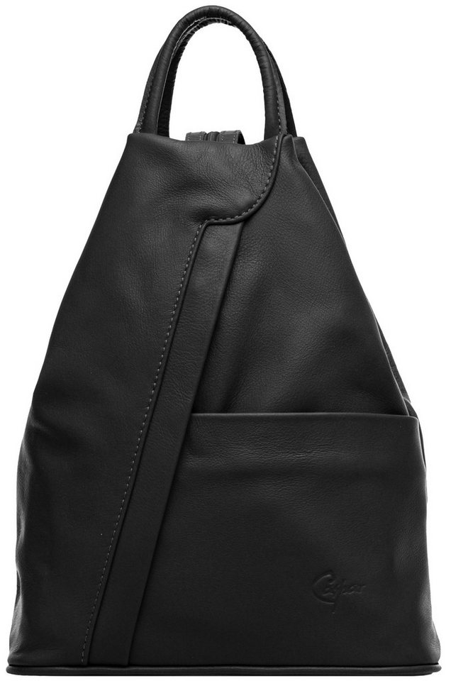 Caspar Cityrucksack 2in1 sportliche Leder Schultertasche - SIGNATURE LINE - Modell No.782 von Caspar