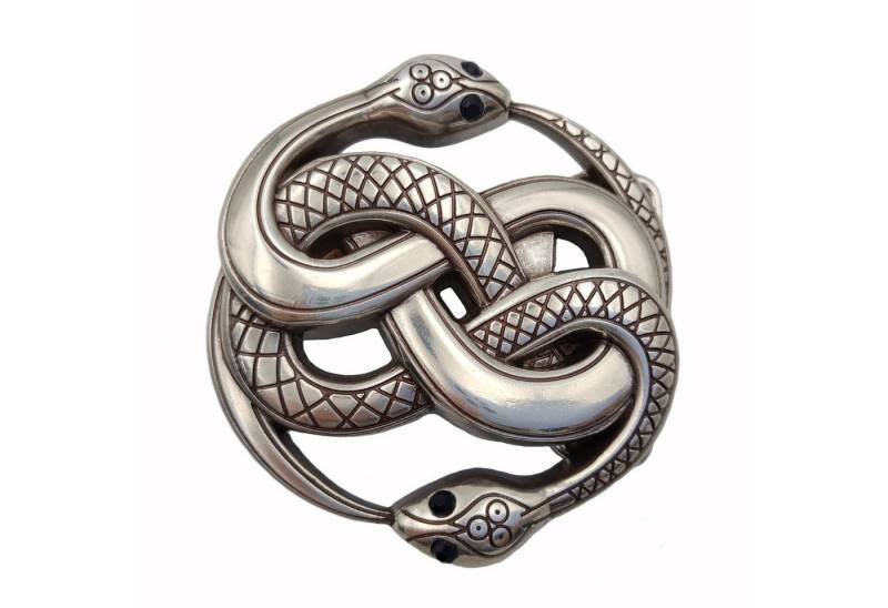 Cassandra Accessoires Gürtelschnalle Wechselschnalle Gürtelschließe Buckle "Auryn" im außergewöhnlichen Schlangen-Design - 40mm von Cassandra Accessoires
