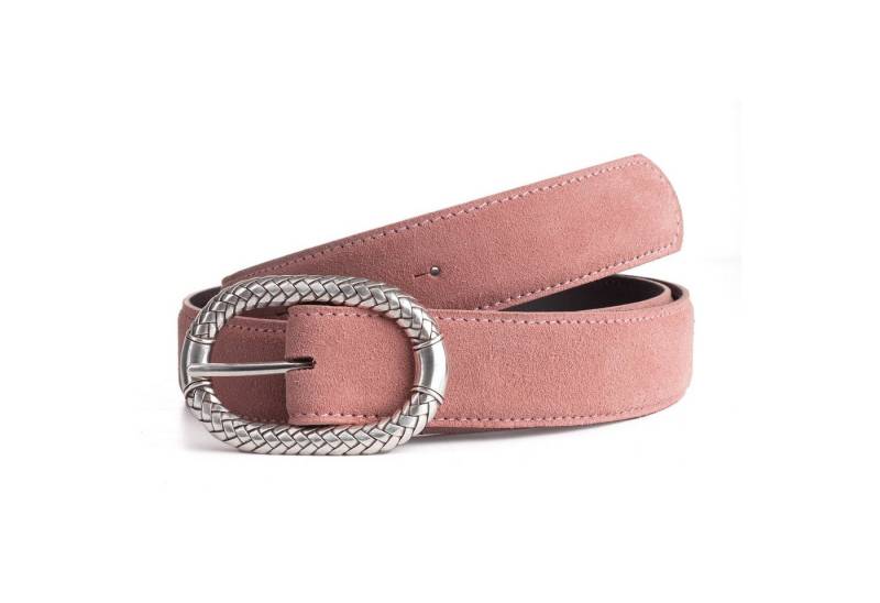 Cassandra Accessoires Ledergürtel aus weichem Veloursleder, mit Dornschließe in Flechtoptik MADE IN GERMANY von Cassandra Accessoires