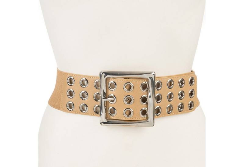 Cassandra Accessoires Taillengürtel "Eyelet" Stretchgürtel mit silbernen Lochösen von Cassandra Accessoires