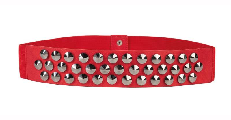 Cassandra Accessoires Taillengürtel "Sparkle" Stretchgürtel mit kegelförmigen Strassnieten von Cassandra Accessoires