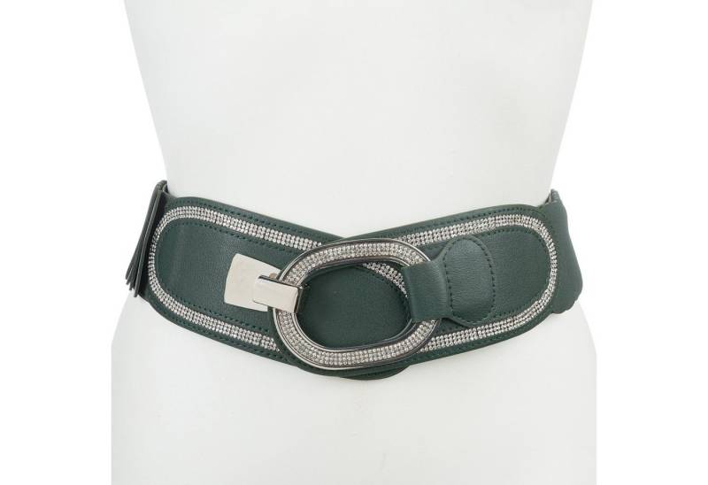 Cassandra Accessoires Taillengürtel "Strass" Stretchgürtel mit silbernem Ringverschluß und Straßsteinen von Cassandra Accessoires
