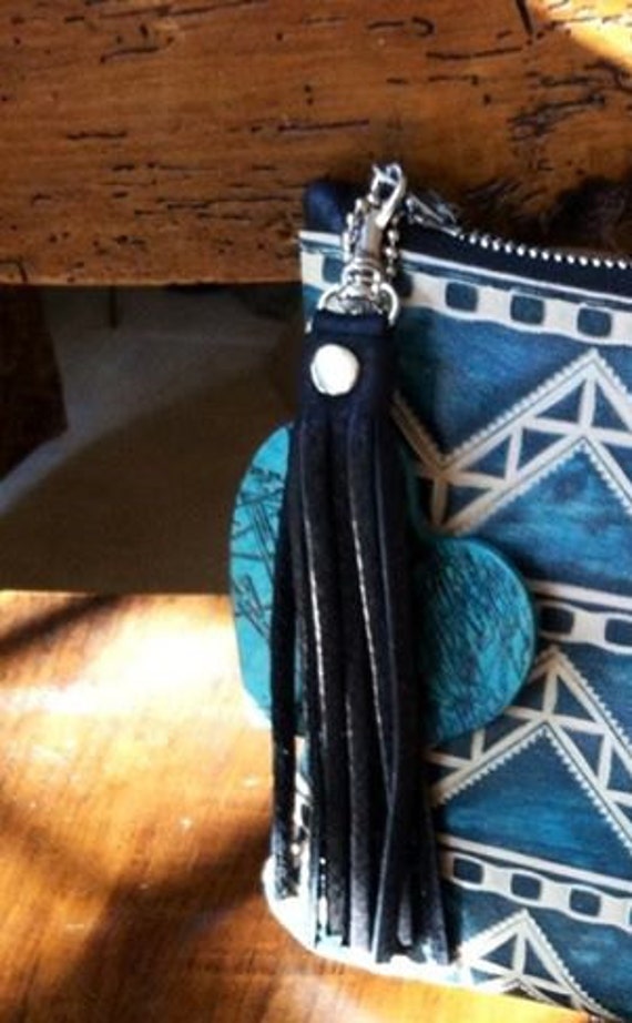 Sale Schwarz Leder Quaste Clip/Schlüsselanhänger, Auf Bestellung von Cassapora